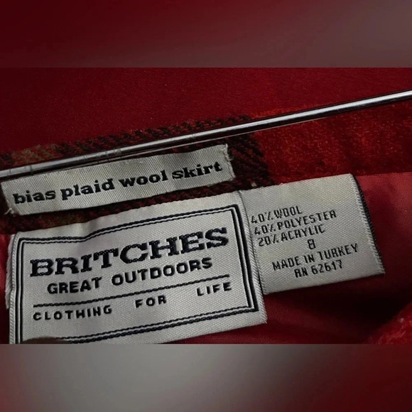 Vintage Britches Tartan Print Midi Skirt size 8 Preppy Academua Twee Christmas - Picture 4 of 4